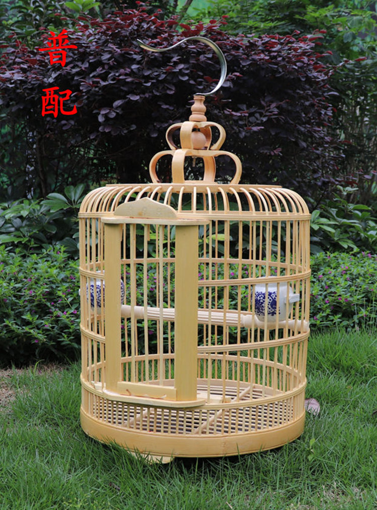 浙宠画眉鸟笼大号竹制手工老竹精品鸟笼八哥鸟专用笼川笼广笼全套