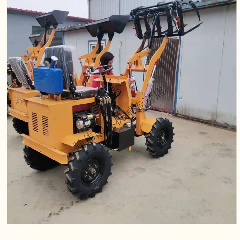 电动铲车装载机小型四驱单缸机铲车液压农用养殖场清粪车 标准款铲车