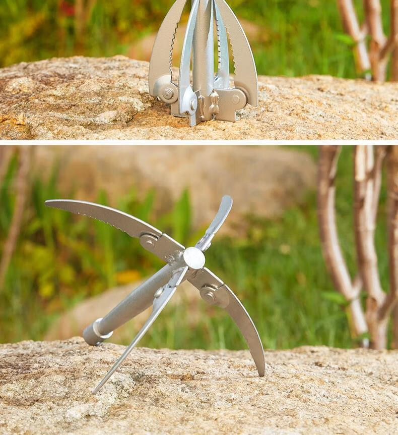 【精品直发】清理水草锚钩折叠四爪锚刀飞虎爪野钓除拉草器打捞勾加厚