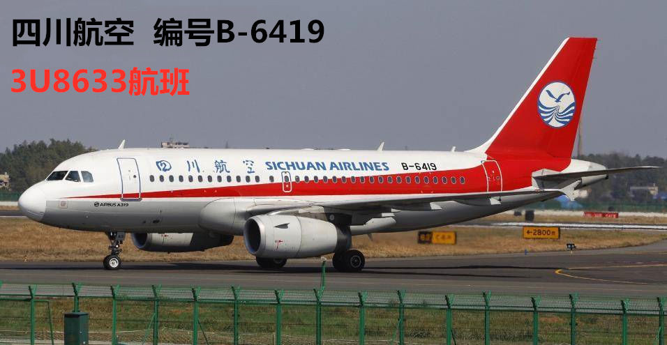 桑菽中國機長四川航空8633空客319帶燈有輪仿真飛機模型民航客機擺件