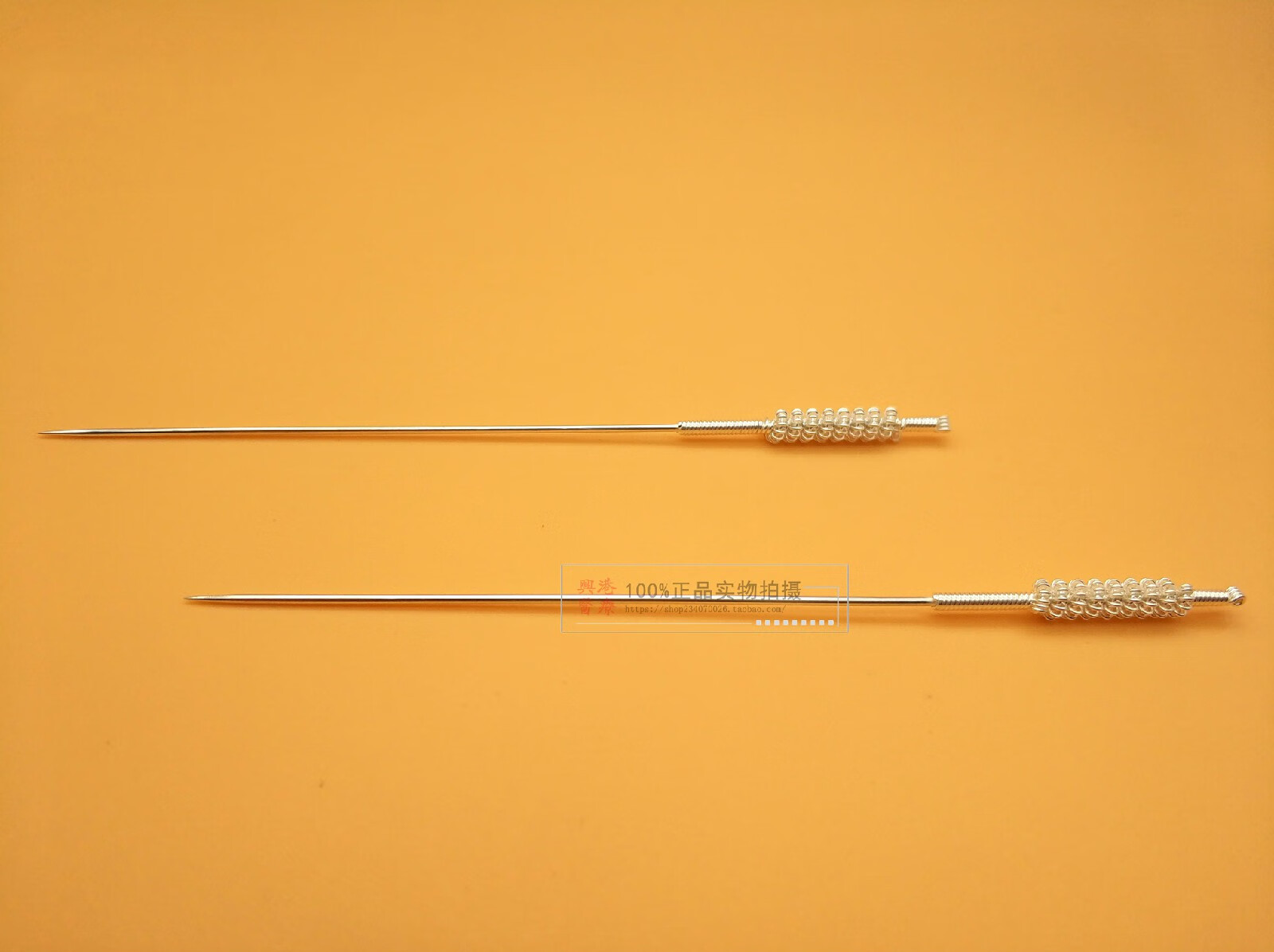 针灸针 盘龙柄银质针灸针 纯银针灸针 中医用银针 珍藏套针 12支一套