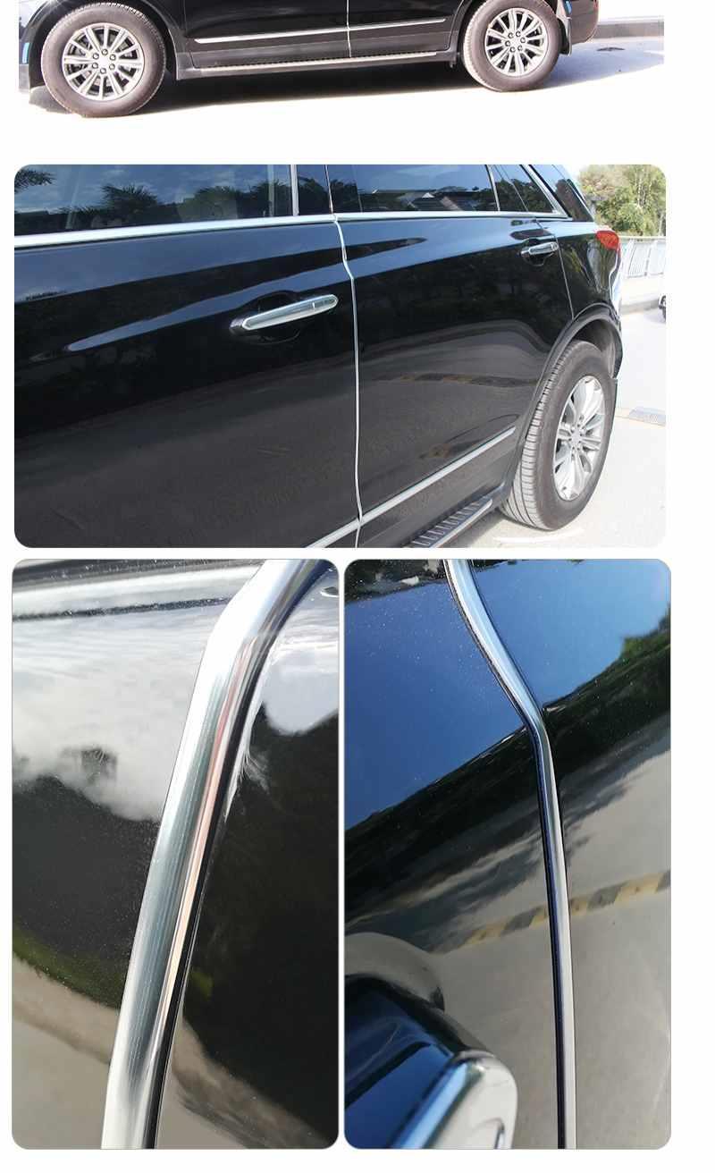 汽车车门亮面电镀防撞条门边防擦防刮保护贴胶条车身通用装饰用品5米4