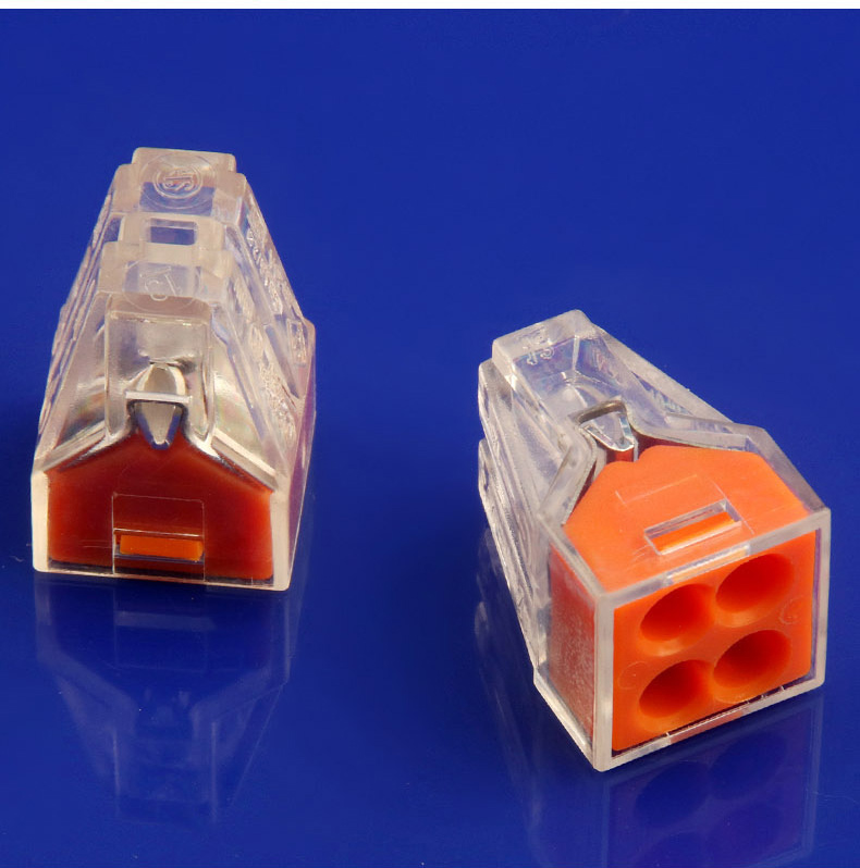 禄维钢4孔硬线接线端子 pct-104 电线接头快速连接器分线器并线盒