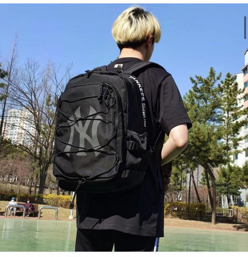 (saqidaishu)3色印花ny双肩包男女同款潮流包背包时尚气质双肩包学生