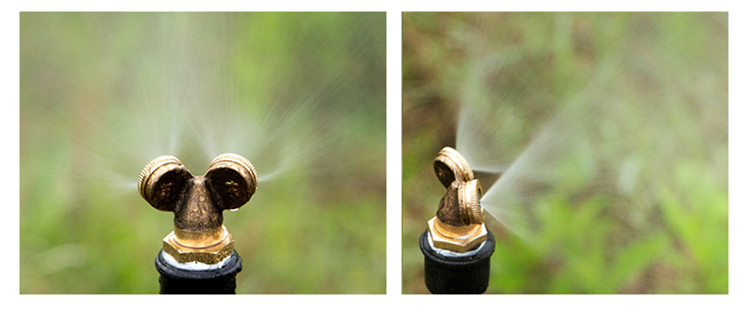 园艺大棚花圃喷雾绿化加湿道路除尘降温环保4分三头雾化喷头带滤网