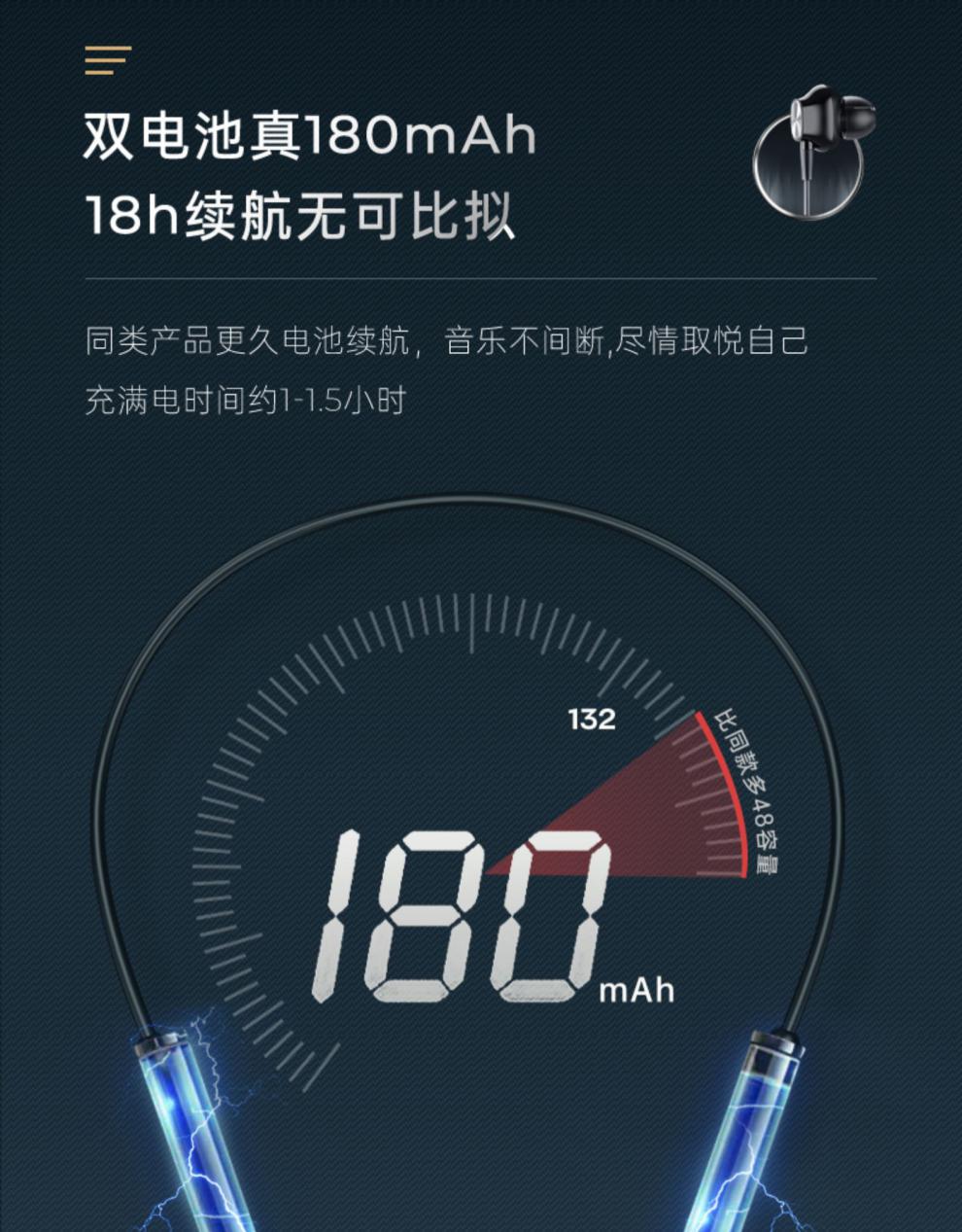 【2021年新款】索爱x9无线蓝牙耳机运动型跑步半入耳挂脖式大电量颈挂