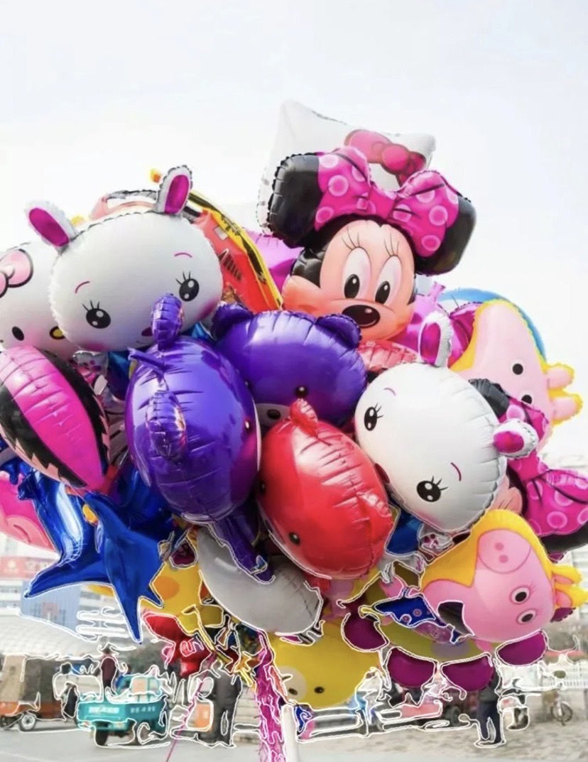 气球新款大号飘空气球氦气球铝膜气球会飞的气球地摊需打氦气飘空不含