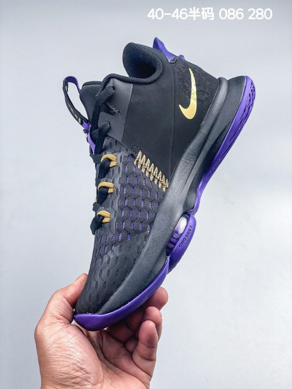 高品质纯原1/1 詹姆斯5代leborn witness v见证者5代詹姆斯简版篮球鞋