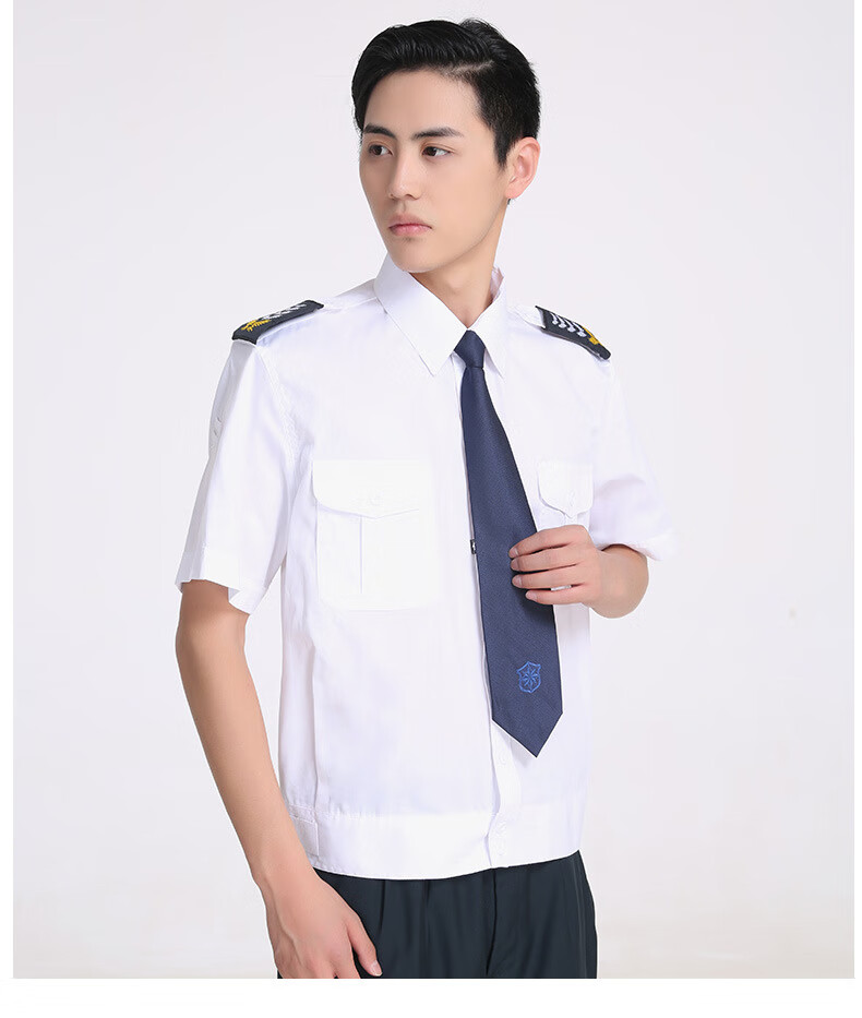 保安服夏装短袖纯棉保安工作服套装男夏夏装短袖衬衣夏天薄款透气棉