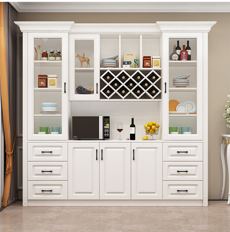 欧式鞋柜客厅家用隔断柜厨房靠墙落地储物柜子玄关柜简约现代 白枫色