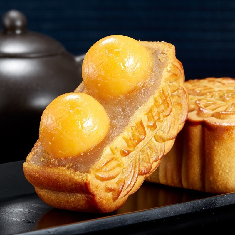 安琪月饼双黄白莲蓉月饼中秋广式月饼散装手工传统老式糕点 双黄白