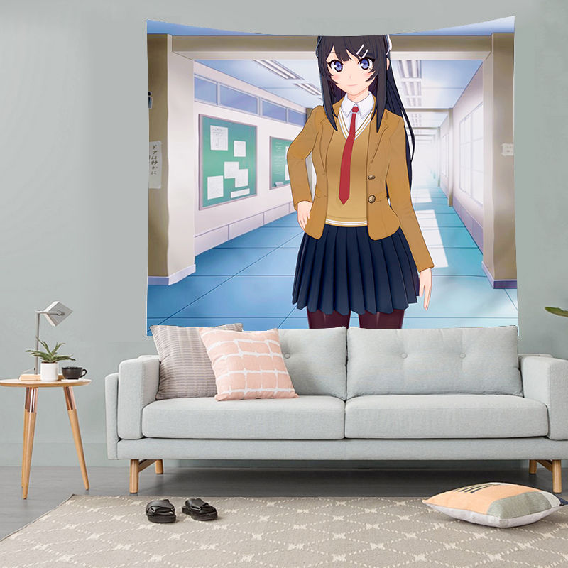 樱岛麻衣学姐背景布 兔女郎动漫周边背景布宿舍房间卧室装扮装饰挂布