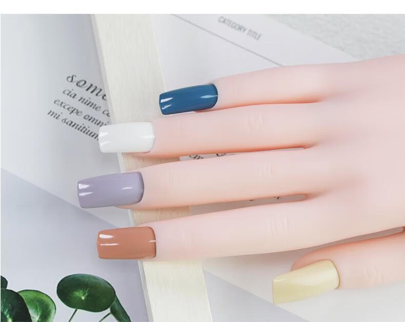 美甲学员练习假手橡胶手模型插甲片展示架可弯曲仿真模特手指甲套