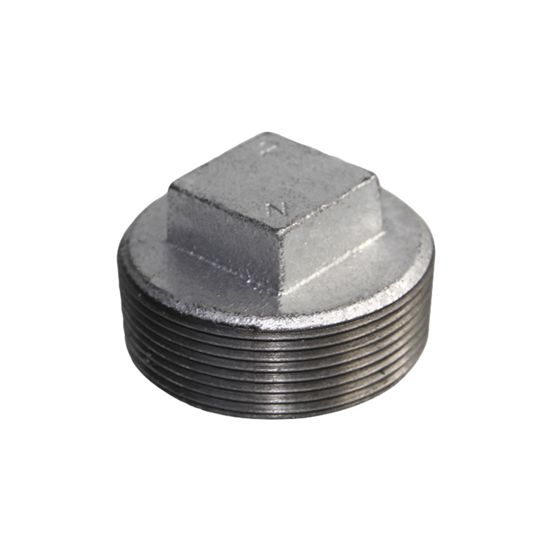 定制玛钢管件镀锌外丝堵头dn15-100消防铸铁管塞头水管方型堵漏 dn80