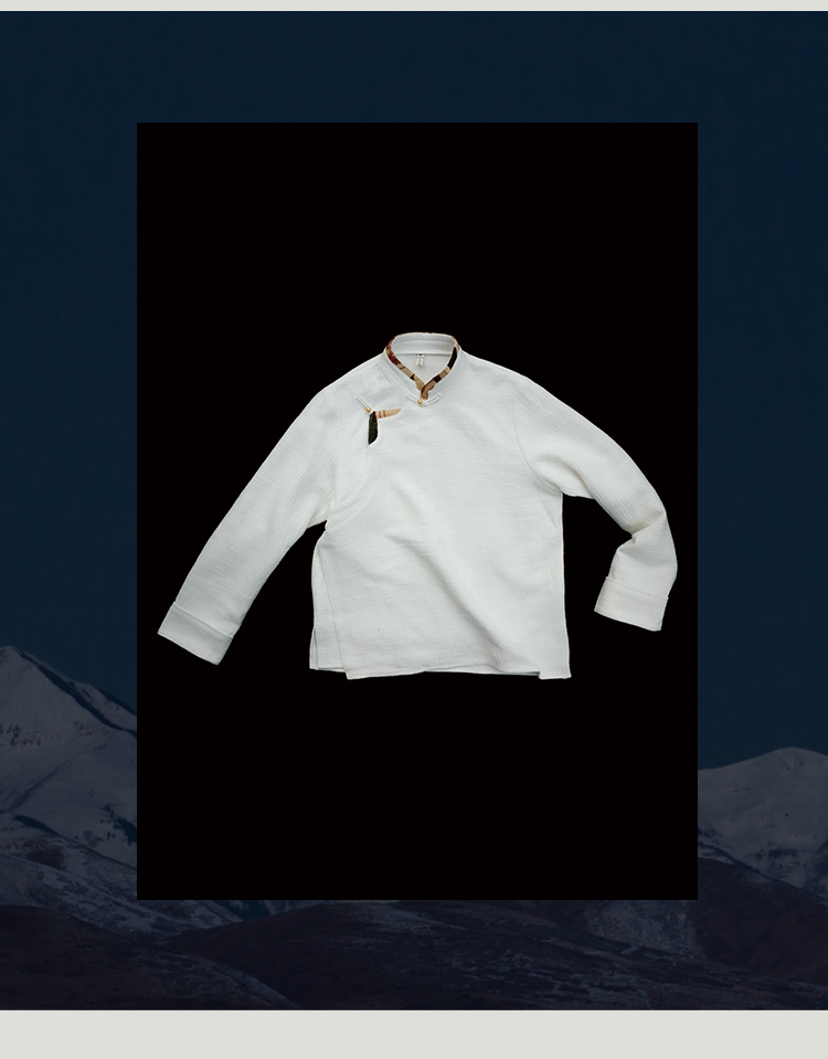 藏族衣服女西藏民族风经典款棉麻女士上衣传统服饰日常藏装衬衣立领夏