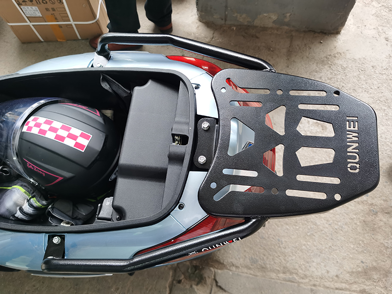 适用于踏板摩托车宗申比亚乔x7后货架 250t尾箱架后衣架尾翼改装