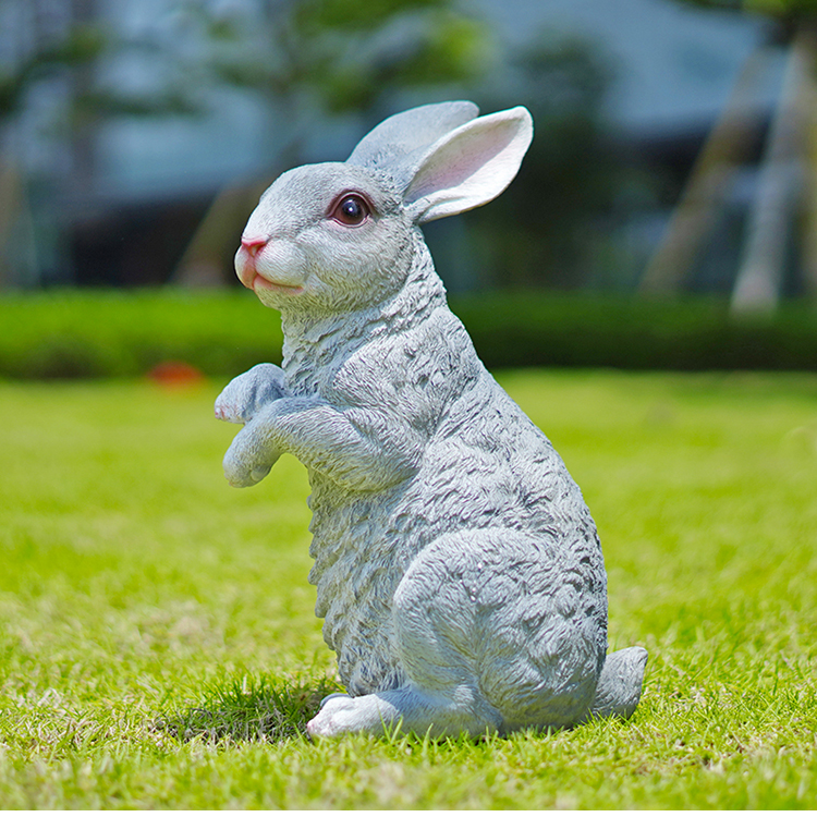庭院摆件小动物室外仿真动物小松鼠刺猬兔子模型雕塑园林景观花园装饰