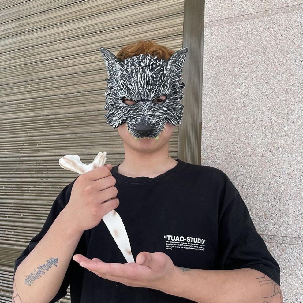 航海狼人杀狼人面具 狼人骨刀实物周边pu材质万圣节装饰品 狼人面具2