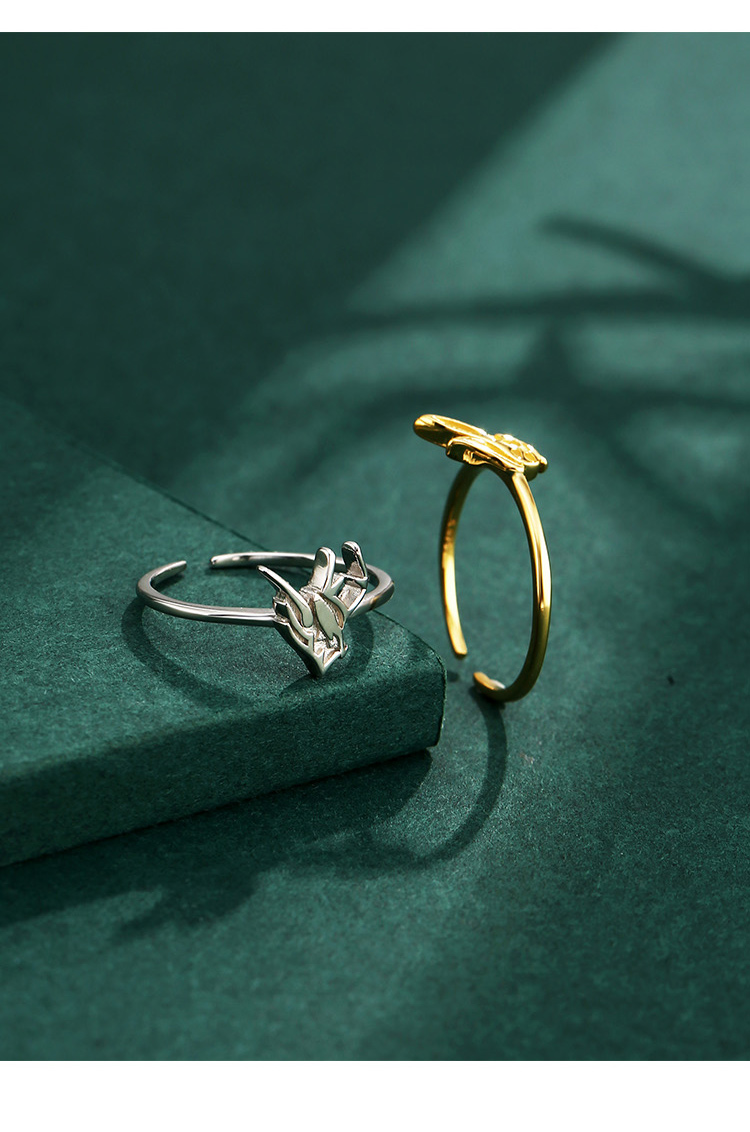 猛仕将假面骑士戒指情侣二次元假面骑士build金兔银龙戒指s925纯银