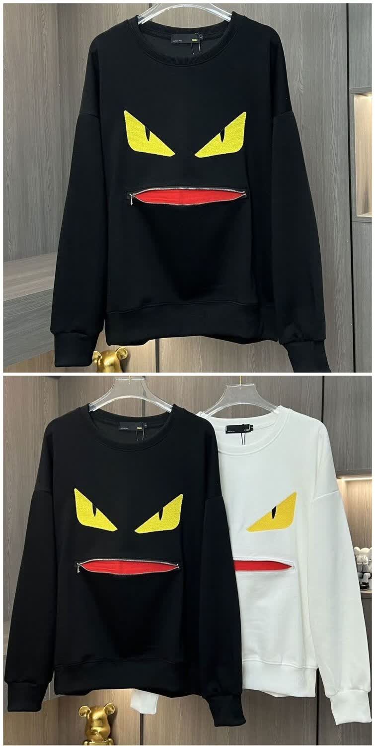 mbd小恶魔秋季小怪兽眼睛拉链长袖卫衣男潮牌同款拉链衣服加绒加厚