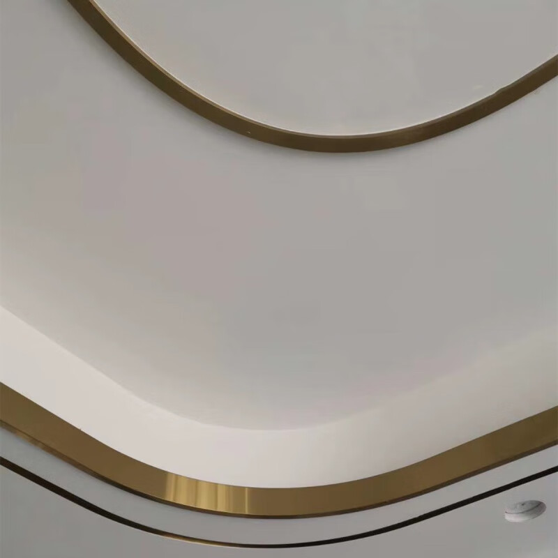 不锈钢装饰条钛合金属吊顶背景墙u型免开槽装饰弧形收边条不锈钢圆弧