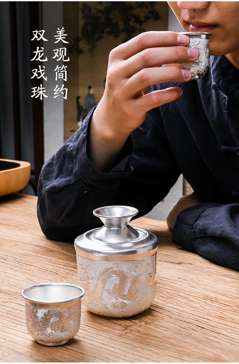 銀酒杯酒壺喬師傅手工純銀999酒壺酒杯溫酒具套裝燙酒壺碗倒酒器酒