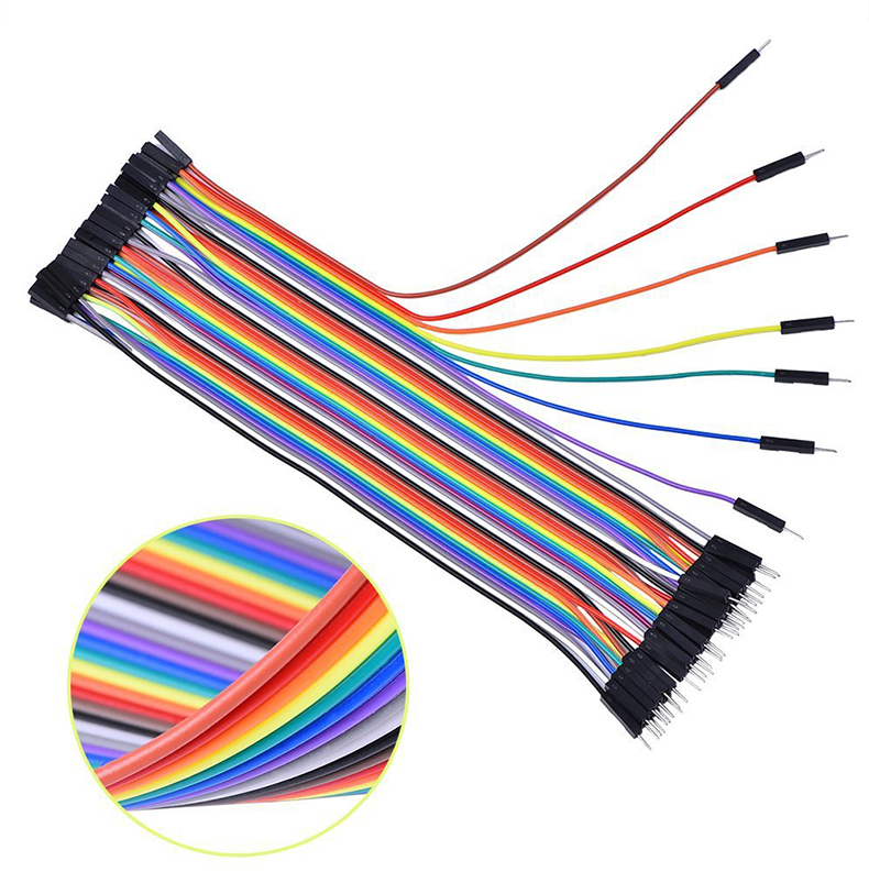 面包板线 40p彩色杜邦线10/20/30cm公对母/公板连接线面包板线2.