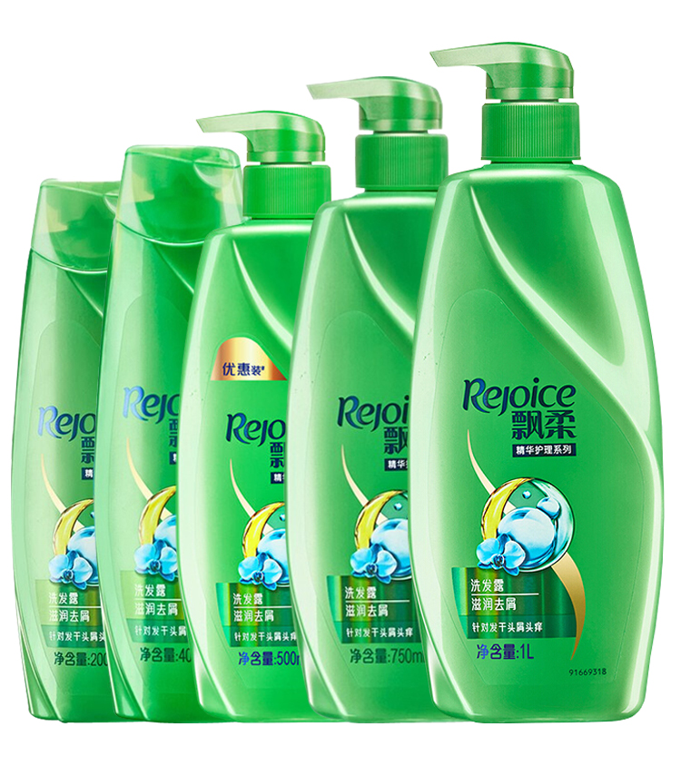 飘柔rejoice精华护理系列滋润去屑洗发露洗发水针对发干头屑头痒洗头