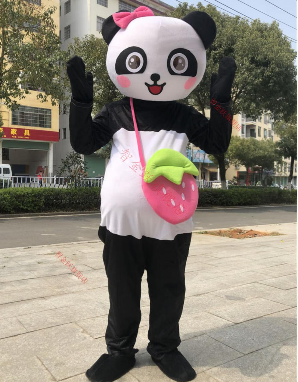 发传单人偶服 大熊猫卡通人偶服装成人行走活动玩偶服发传单演出道具