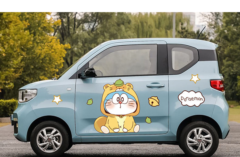小米通用适用于五菱宏光miniev马卡龙车贴哆啦a梦蓝胖子叮当猫电动