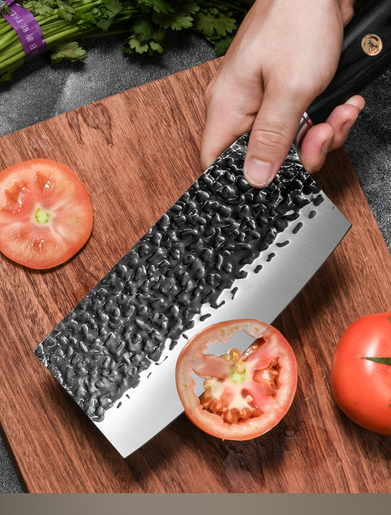 菜刀家用锻打刀具切刀厨房不锈钢厨刀龙泉工艺切菜刀切片刀切肉刀阳江