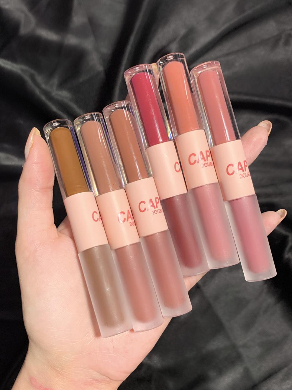 cappuvini卡泡维妮趣味双头唇釉 丝绒雾面水光镜面嘟嘟唇玻璃唇蜜学生