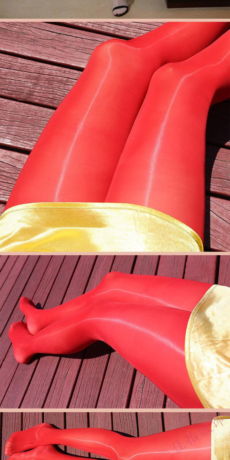 夏性感油亮丝袜薄油光连裤袜袜大码钢丝袜开裆1黑色油亮70140斤