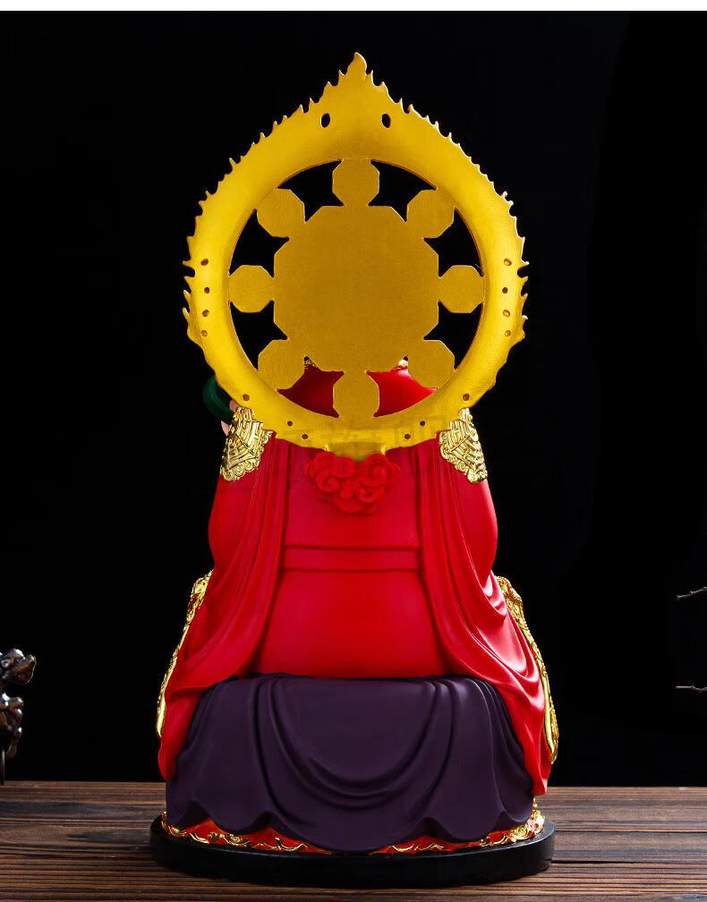 神像太上老君元始灵宝道德天尊家用供奉摆件道家道教祖师爷像 玫红色