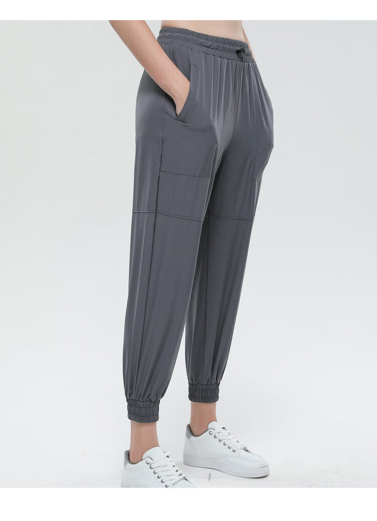 露露勒魔尼(lululemoni) 跨境薄款瑜伽裤女宽松速干束脚显瘦健身房训