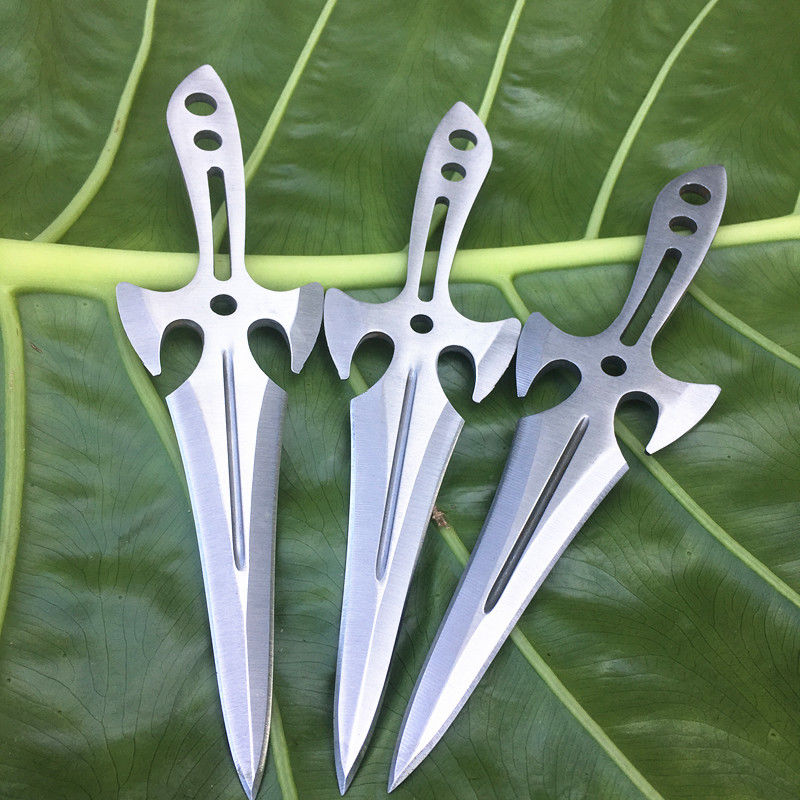 飞刀休闲飞镖唐门飞针飞刀忍者飞镖手里剑训练飞镖直飞旋飞 银魔-单把