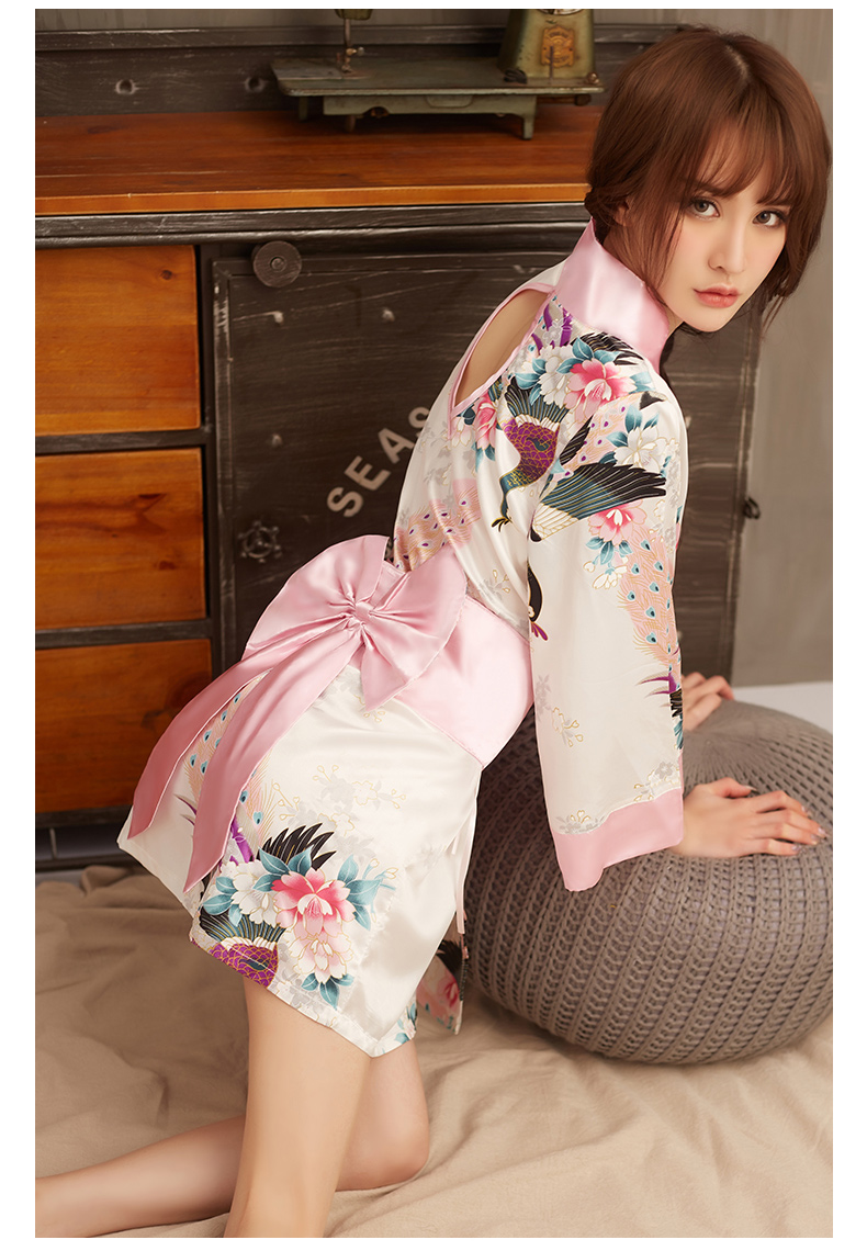 女深开襟性感露胸透视印花正统和服制服诱惑角色扮演岛国女郎夫妻床上