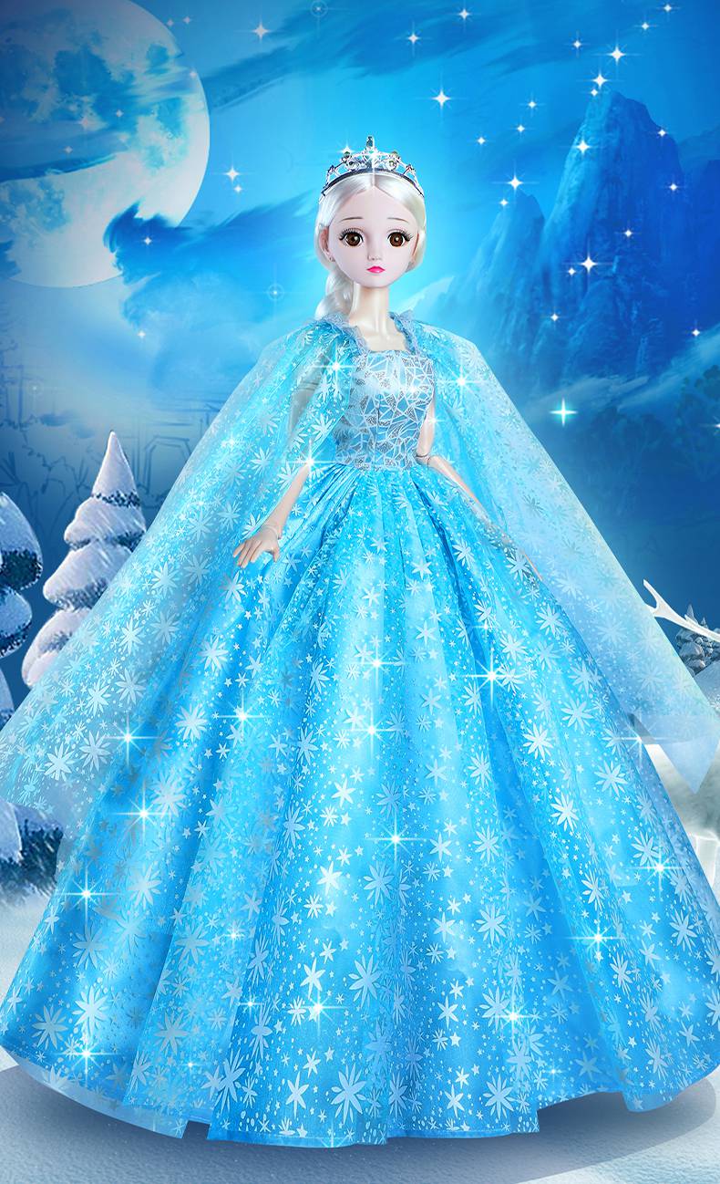 80厘米大号彤乐芭比娃娃洋女孩爱莎公主套装玩具礼物布 曼迪公主珍藏