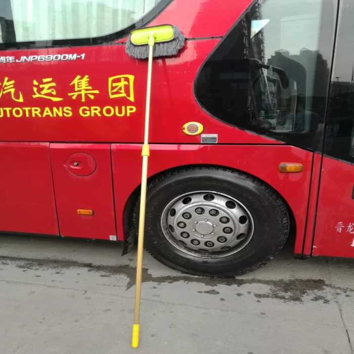适用于大客车货车软毛长杆伸缩洗车刷车刷子24米加长柄鬃毛刷拖把车用