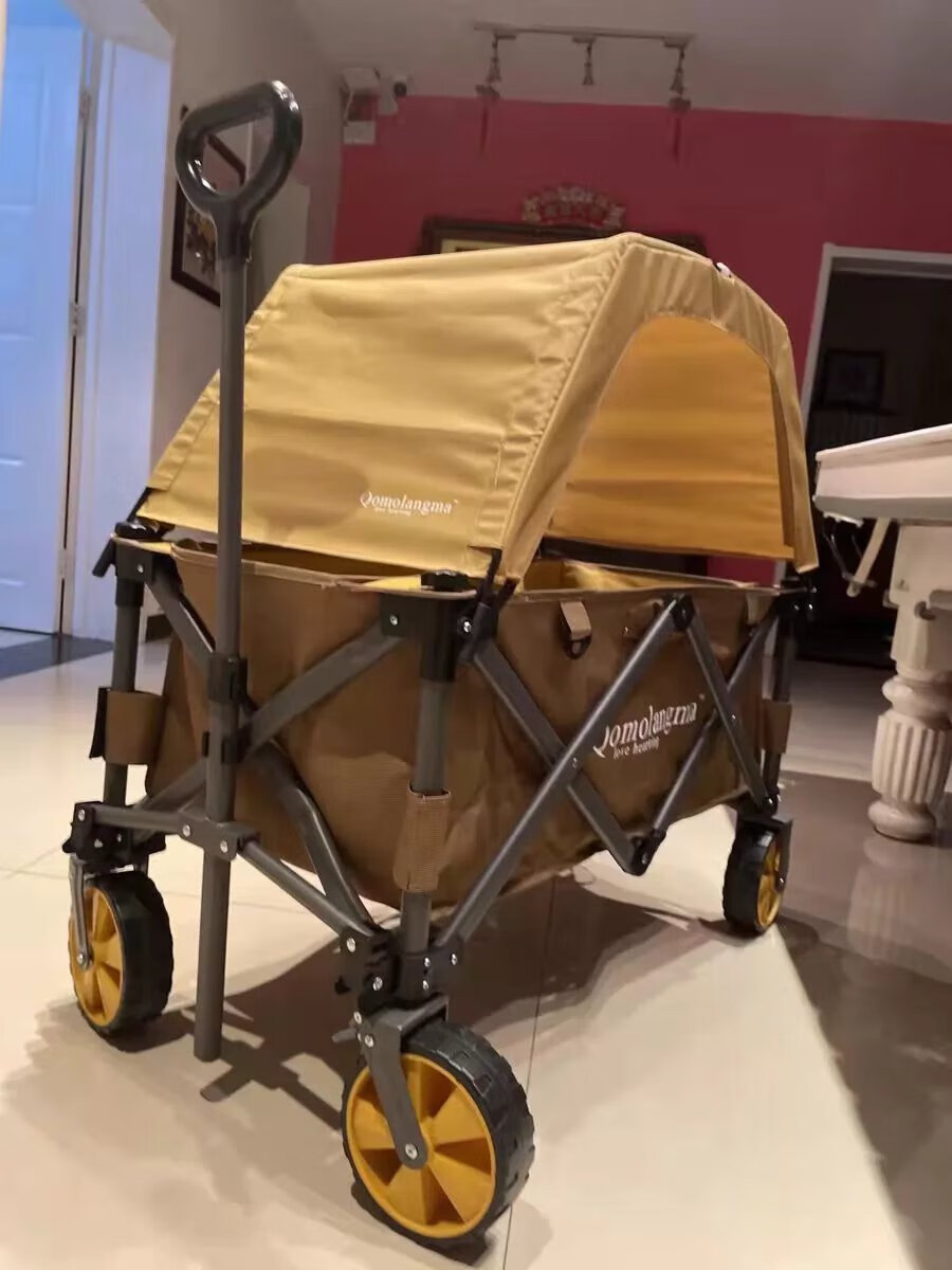 珠穆朗玛营地车qomolangma露营车户外折叠推车顶棚拖车野营车桌面