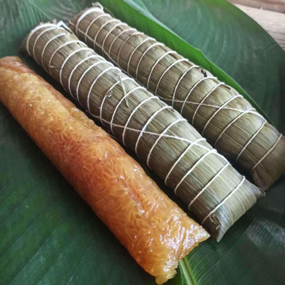 广西横县特产灰水粽新鲜现做凉粽子香糯米碱粽子小长条斋粽端午节