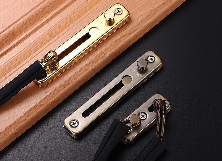 链子锁链条锁门锁锁链304不锈钢加厚免打孔防盗链家用房门链安全链