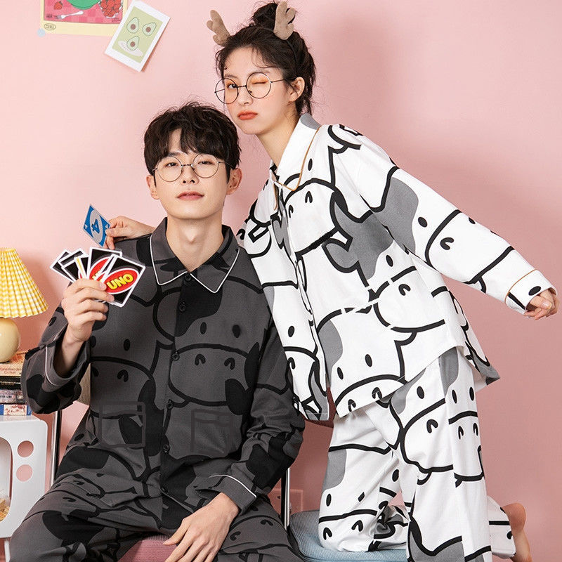 皮尔卡丹 时代少年团海绵宝宝刘耀文奶牛宋亚轩同款睡衣男女秋冬季