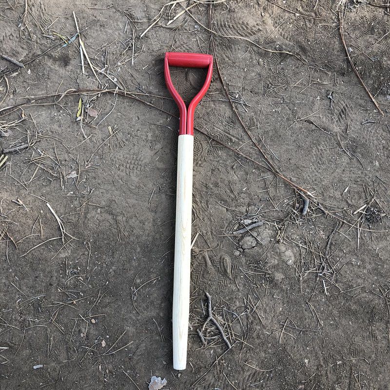 汐岩 铁锹木柄实木木柄把工兵锹把铲子t型柄腊木柄t型柄铁柄锄头木柄