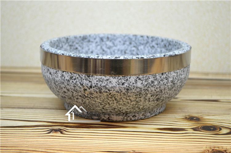 韩式餐具天然石锅石头碗 16*7cm石碗【图片 价格 品牌 报价】-京东