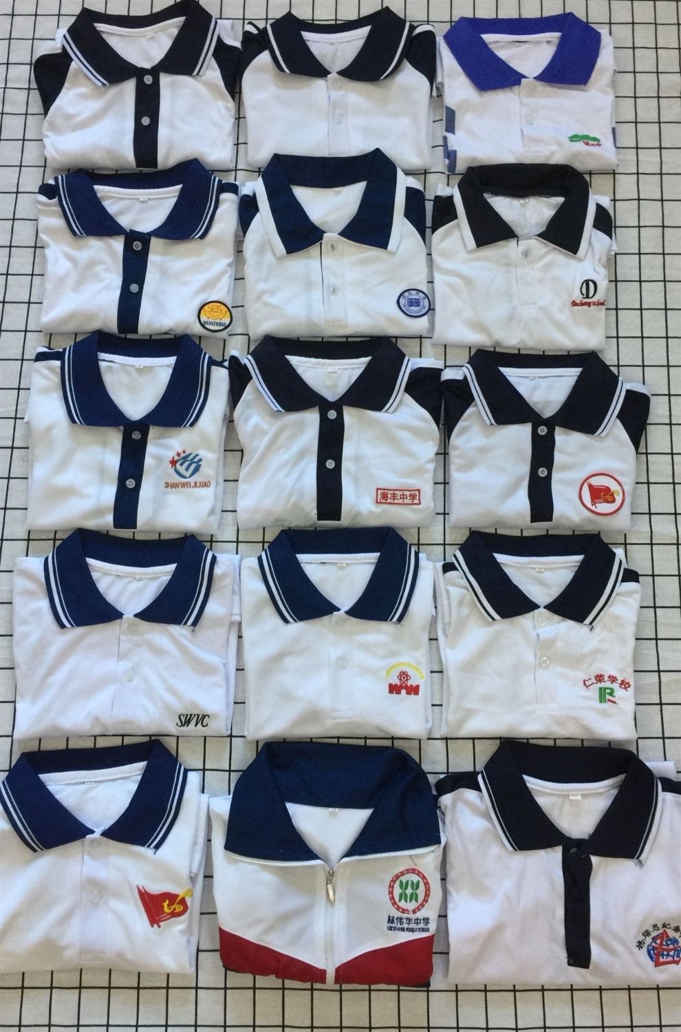 时慕语 汕尾校服 短袖海丰中学生校裤夏装新老德成男女服饰 汕尾裤黑