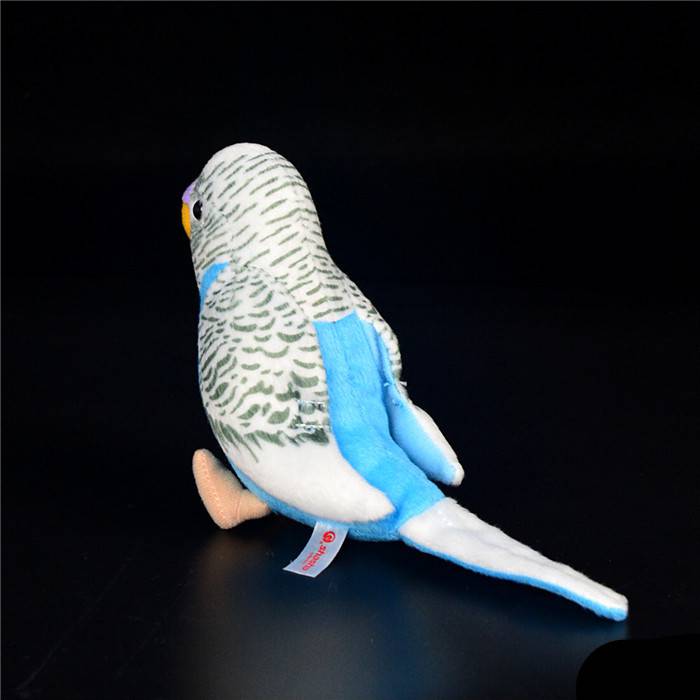 鹦鹉玩偶 可爱虎皮鹦鹉玩偶可爱小鹦鹉公仔仿真动物毛绒玩具小鸟模型