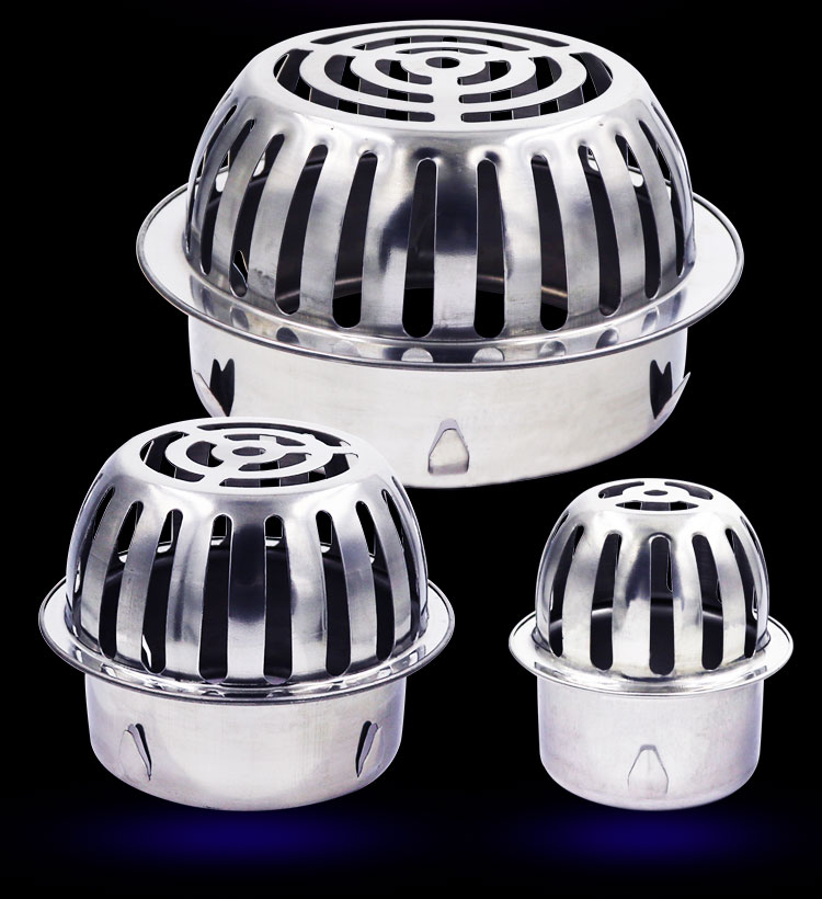 304不锈钢室外地漏大排量堵户外110树叶庭院花园阳台75160管50管