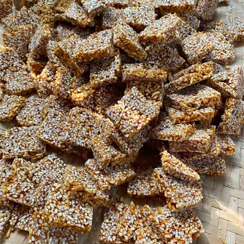 农家红薯米糖安徽太湖特产农家纯手工制作红薯米糖炒米子糖脆香儿时