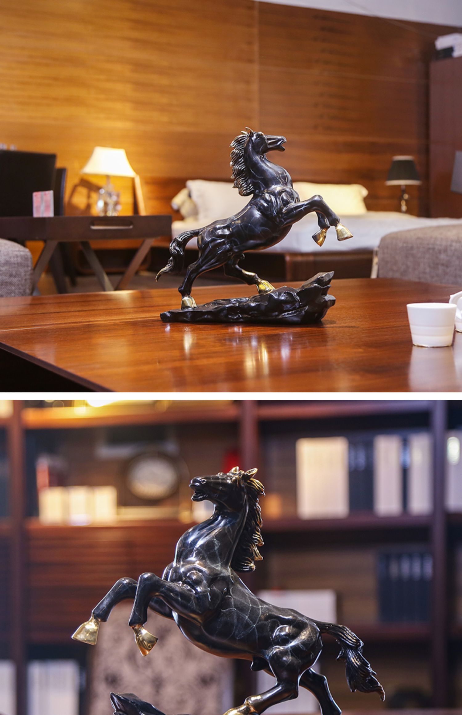 轻奢高端纯铜马摆件马到成功家居装饰品客厅办公室开业